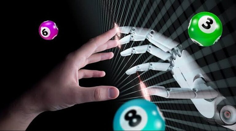 human and AI hand